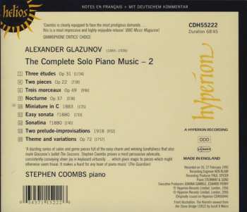 CD Alexander Glazunov: The Complete Solo Piano Music - 2 292540