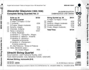 CD Alexander Glazunov: Complete String Quartets Vo. 3 - Suite Op. 35 / String Quintet Op. 39