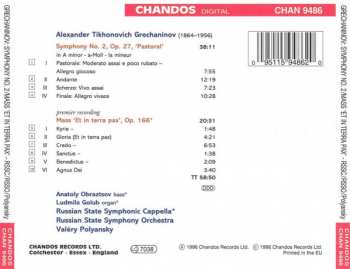 CD Alexander Gretchaninov: Mass 'Et In Terra Pax' / Symphony No. 2 323254