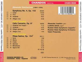 CD Alexander Gretchaninov: Symphony No. 4 • Cello Concerto • Missa Festiva 118198