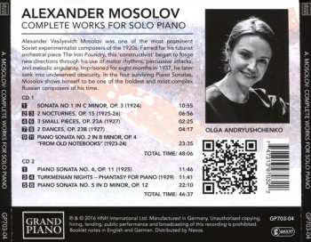 2CD Alexander Mossolov: Complete Works For Solo Piano 251652
