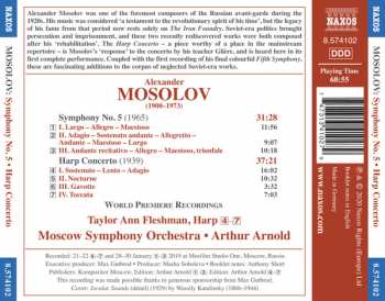 CD Alexander Mossolov: Symphony No. 5 • Harp Concerto 269235
