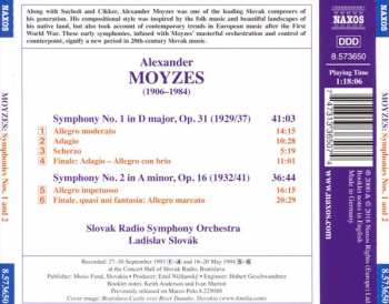 CD Alexander Moyzes: Symphonies Nos 1 and 2 230057