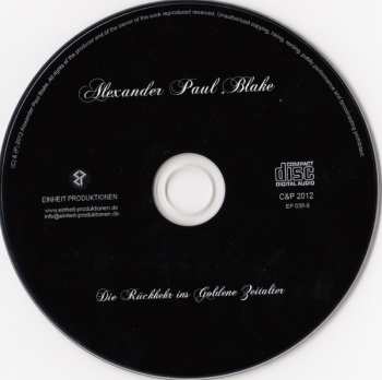 CD Alexander Paul Blake: Die Rückkehr Ins Goldene Zeitalter 227033
