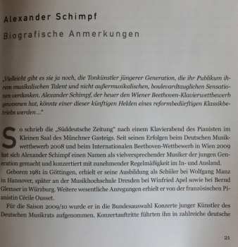 CD Alexander Schimpf: Piano Works By Mozart, Beethoven, Albéniz, Debussy & Sieber 319563