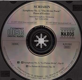 CD Alexander Scriabine: Symphony No.3~Poem Of Ecstasy 235243