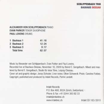 CD Alexander von Schlippenbach Trio: Bauhaus Dessau 333319