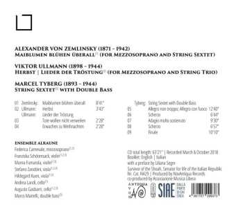 CD Alexander Von Zemlinsky: Musica & Regime 3: Maiblumen Blühen überall; Songs With String Trio; String Sectet 454393