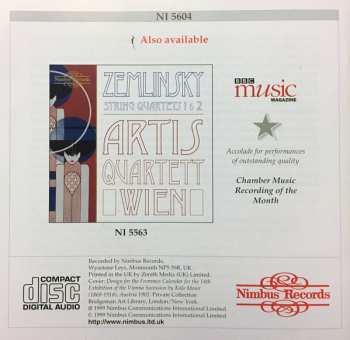 CD Alexander Von Zemlinsky: Zemlinsky - String Quartets 3 & 4 / Johanna Müller-Hermann - String Quartet Op. 6 357849