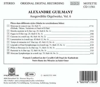 CD Alexandre Guilmant: Ausgewählte Orgelwerke Vol. 6 464565