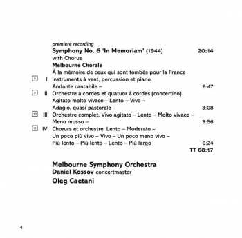 SACD Alexandre Tansman: Symphonies Vol. 1 - The War Years 189295