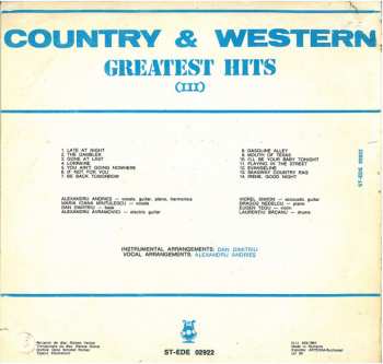 LP Alexandru Andrieș: Country & Western Greatest Hits (III) 123795