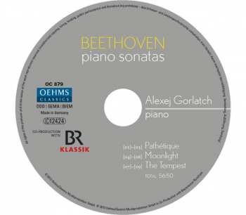 CD Alexej Gorlatch: Piano Sonatas (Pathétique - Moonlight - The Tempest) 348487