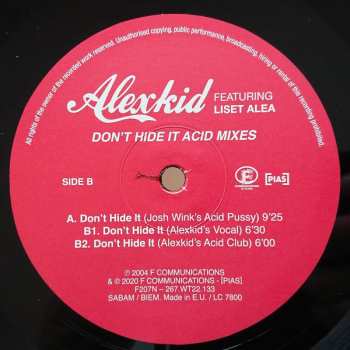 LP Alexkid: Don't Hide It (Acid Mixes) LTD 318203