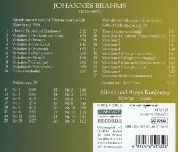 CD Alfons & Aloys Kontarsky: Johannes Brahms - Haydn-Variationen op. 56b, Schumann-Variationen op. 23, Walzer op. 39 472913