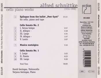 CD Alfred Schnittke: Cello Piano Works 336547