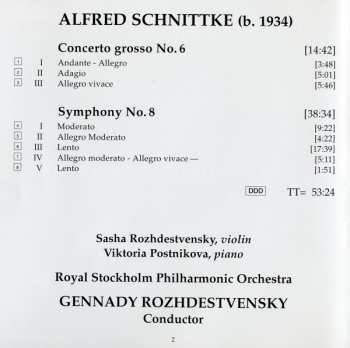 CD Alfred Schnittke: Symphony No. 8 / Concerto Grosso No. 6 282540