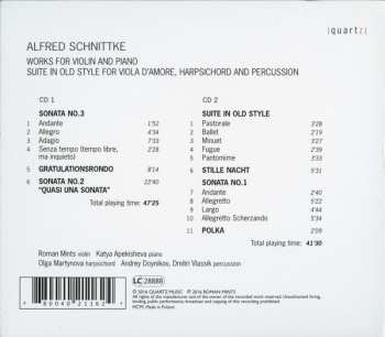 2CD Alfred Schnittke: Works For Violin And Piano / Suite In Old Style For Viola D'Amore, Harpsichord And Percussion 301688