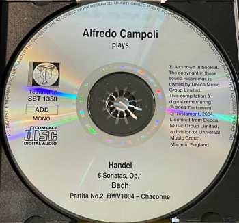 CD Alfredo Campoli: 6 Violin Sonatas Op.1 / Chaconne From Partita N°2 327800