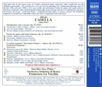 CD Alfredo Casella: La Donna Serpente • Introduzione, Aria E Toccata • Partita For Piano And Orchestra 316481