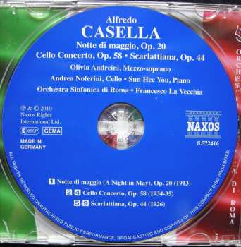 CD Alfredo Casella: Note Di Maggio • Cello Concerto • Scarlattiana For Piano And Orchestra 111673