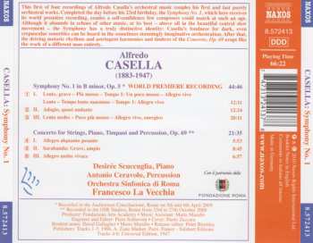 CD Alfredo Casella: Symphony No. 1 / Concerto For Strings, Piano, Timpani And Percussion 356244