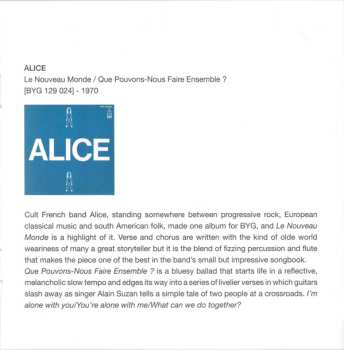 CD Alice: Alice 457137