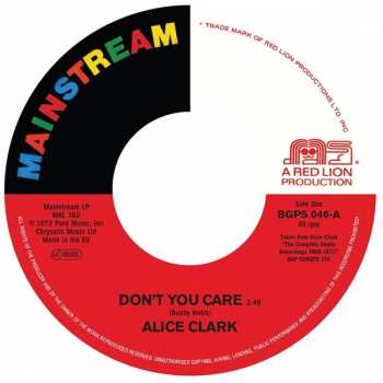 Album Alice Clark: Don't You Care / Never Did I Stop Loving You