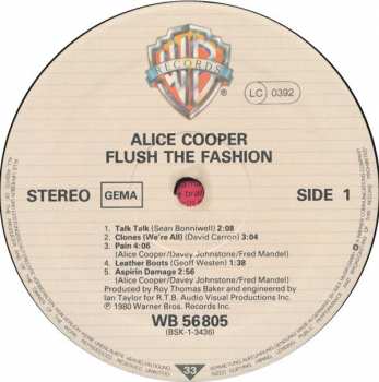 LP Alice Cooper: Flush The Fashion 125623