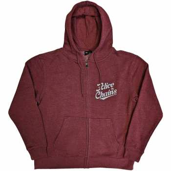 Merch Alice In Chains: Alice In Chains Unisex Zipped Hoodie: Circle Emblem (back Print) (small) S