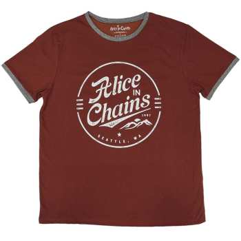 Merch Alice In Chains: Alice In Chains Unisex Ringer T-shirt: Circle Emblem (medium) M