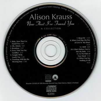 CD Alison Krauss: Now That I've Found You: A Collection 390301