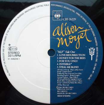 LP Alison Moyet: Alf 71111