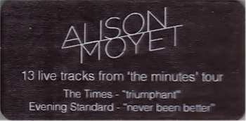 CD Alison Moyet: Minutes And Seconds - Live 23662