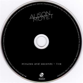 CD Alison Moyet: Minutes And Seconds - Live 23662