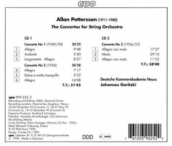 2CD Allan Pettersson: Concertos For String Orchestra 1-3 114210