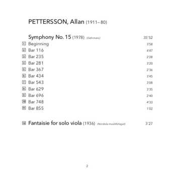 SACD Allan Pettersson: Symphony No. 15 / Viola Concerto 455802