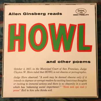 LP Allen Ginsberg: Howl DLX | LTD | CLR 142814
