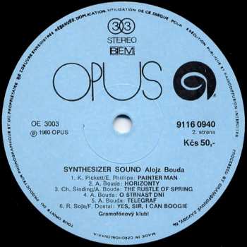 LP Alojz Bouda: Synthesizer Sound 404398