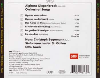 CD Alphons Diepenbrock: Orchestral Songs 118401