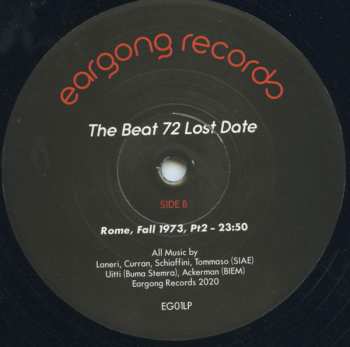 LP Alvin Curran: The Beat 72 Lost Date 364469