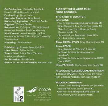 CD Alvin Lucier: Navigations For Strings / Small Waves 178632