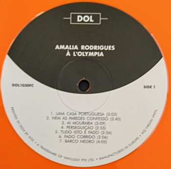 LP Amália Rodrigues: Amalia À L’Olympia CLR | LTD