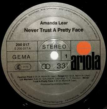 LP Amanda Lear: Never Trust A Pretty Face 331990