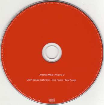 CD Amanda Maier: Sonata For Violin & Piano In B Minor, Nine Pieces For Violin & Piano, Four Songs 111158