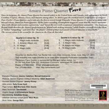 CD Amara Piano Quartet: Fauré 310655