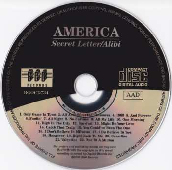CD America: Silent Letter / Alibi 144907