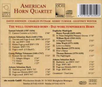 CD American Horn Quartet: The Well-Tempered Horn = Das Wohltemperierte Horn 346103
