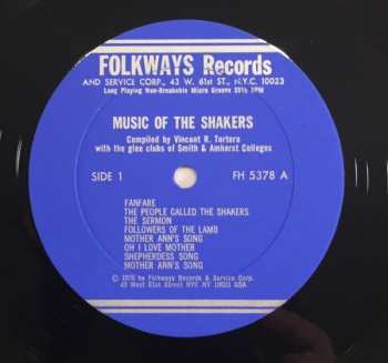 LP Amherst College Glee Club: Music Of The Shakers 283523