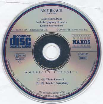 CD Amy Marcy Cheney Beach: "Gaelic" Symphony • Piano Concerto 152180
